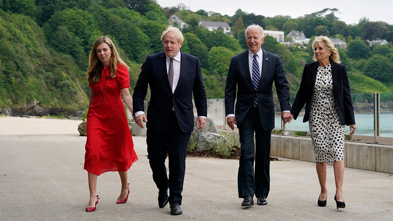Dem infighting intensifies as Biden meets Brits at swanky UK retreat