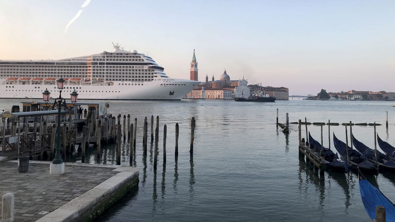 Venice sees its first cruise ship since start of coronavirus pandemic