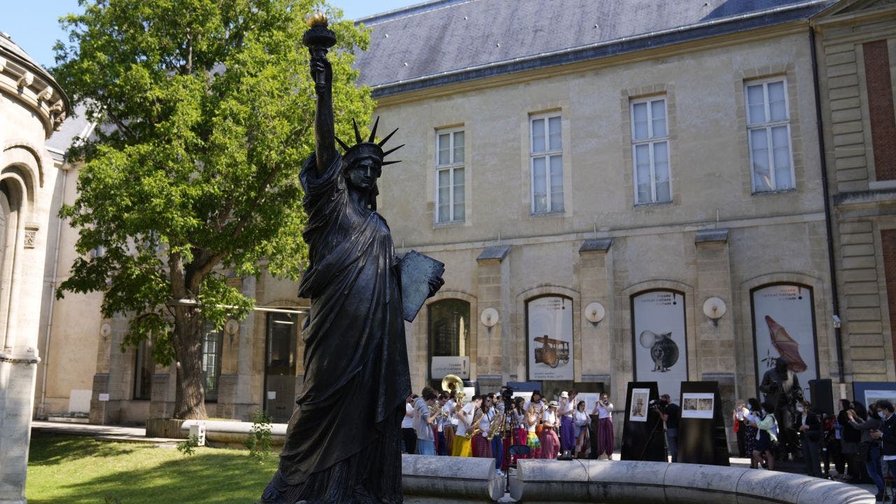 Statue of Liberty's 'little sister' arrives in United States from France in time for Fourth of July