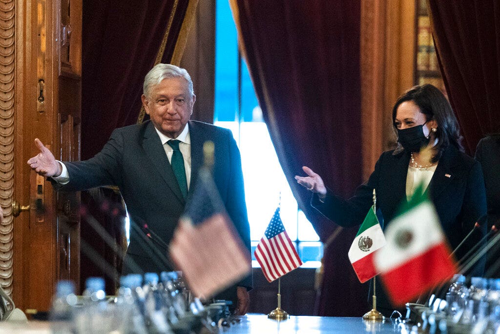 Harris meets with Mexican president amid criticism over migrant remarks, lack of border visit