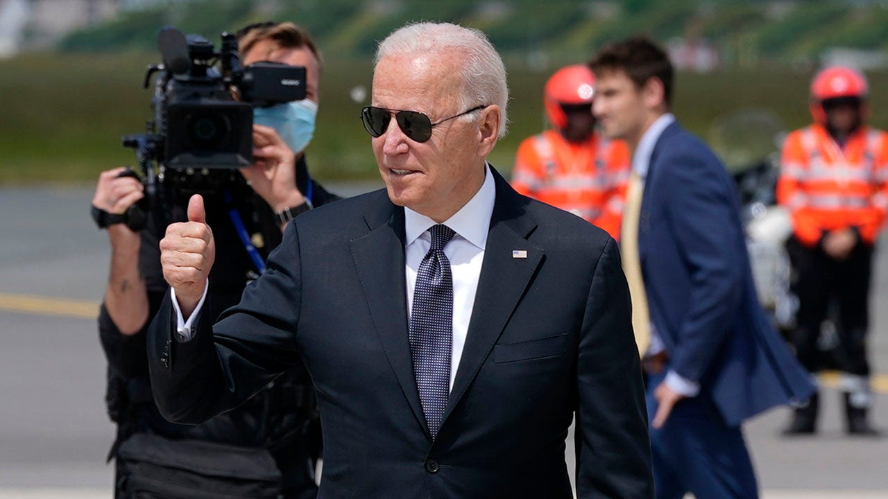 Biden poses with ice cream cone on 'national ice cream day' - Fox News