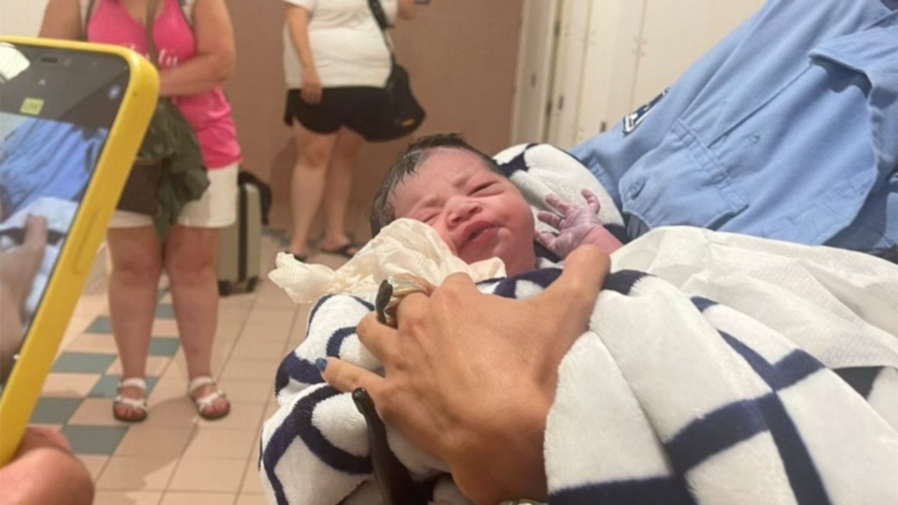 Mom gives baby fitting name after giving birth at Miami International Airport
