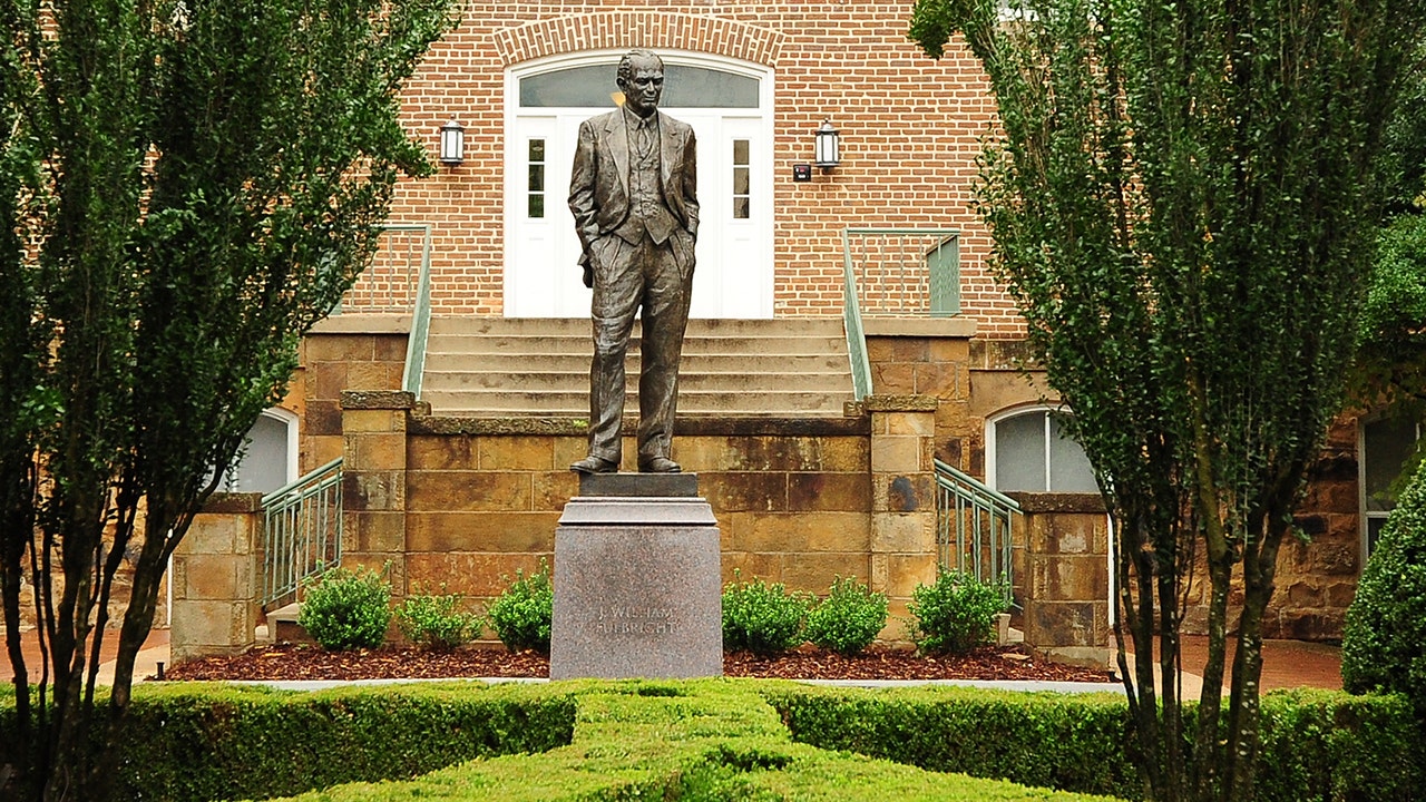 University of Arkansas may move statue of William Fulbright, late senator and Bill Clinton's mentor