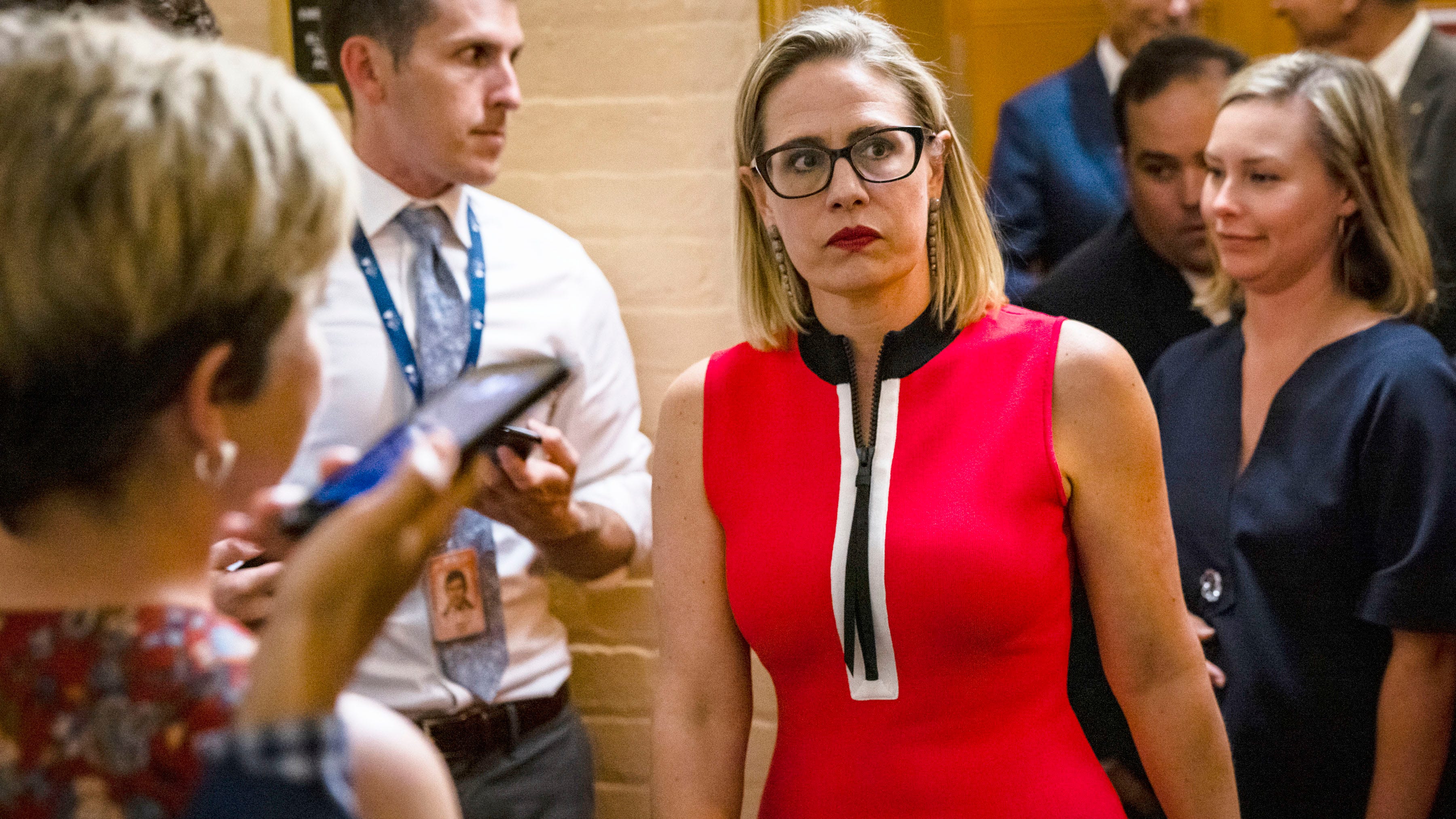 Protest outside Arizona Sen. Sinema's Phoenix office leads to at least 10 arrests