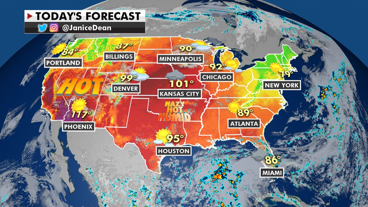 National weather forecast: Heat wave to continue as rainfall, flooding expected to soak Gulf Coast, Southeast
