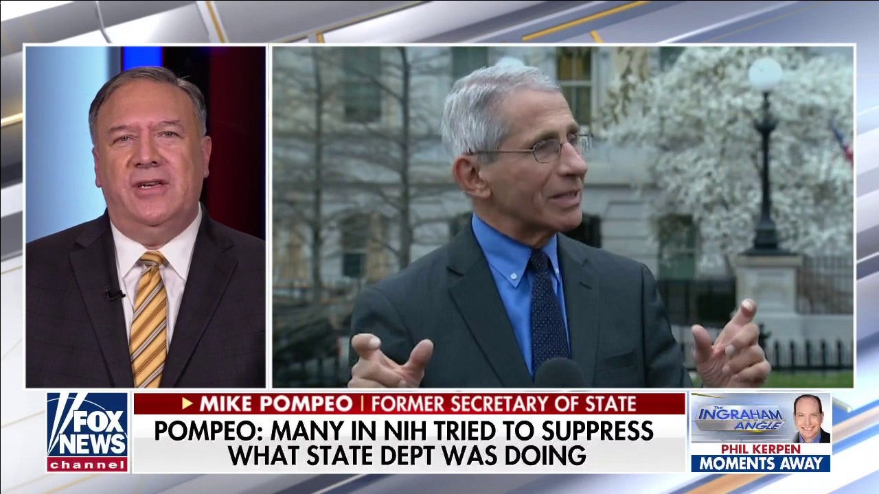 Pompeo: NIH tried to suppress State Dept virus probe; Fauci repeating Chinese Communist Party 'excuses'