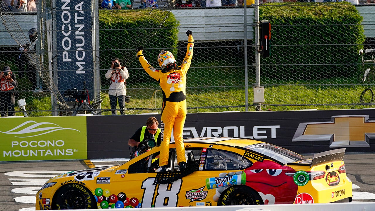 NASCAR: Kyle Busch wins Pocono Cup Series race with busted clutch