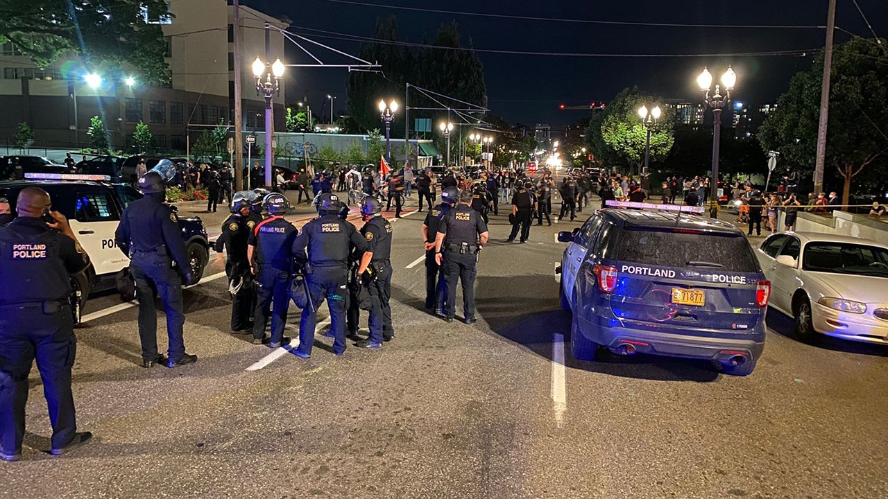 Mob gathers in Portland after deadly officer-involved shooting; some throw items at officers