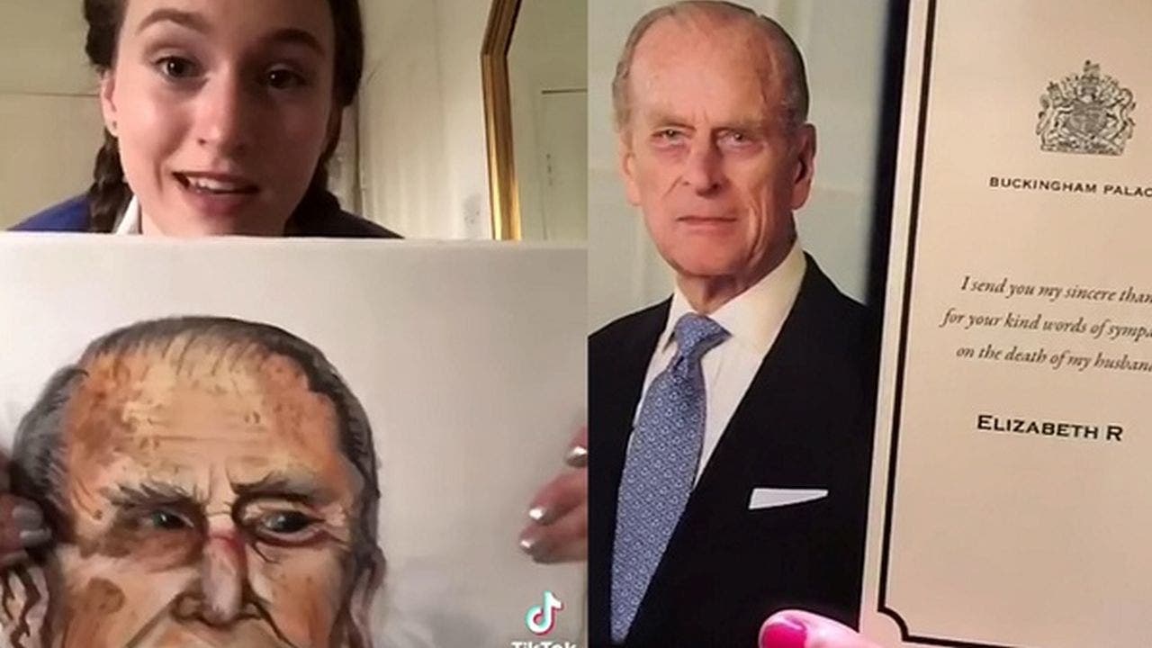 Woman says she received thank you note from Queen Elizabeth for painting of Prince Philip
