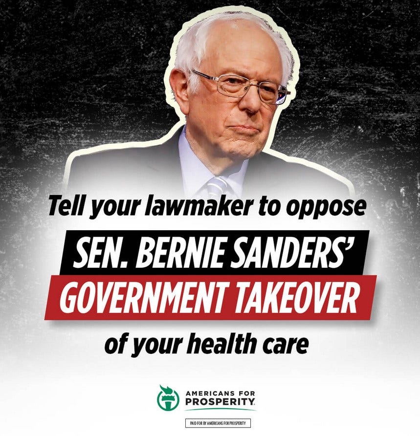 Major conservative group spotlights Sanders ‘health care heist’ in new ad blitz
