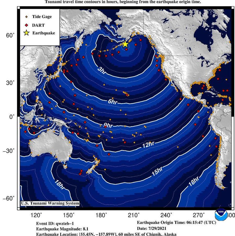 Earthquake recorded off Alaska, tsunami advisories lifted