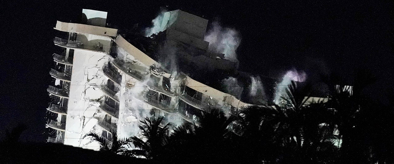 Surfside condo building’s standing portion brought down with explosives