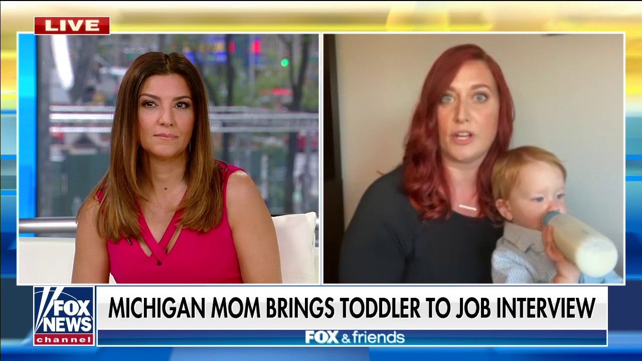 Mom goes viral for taking toddler to job interview, tells 'Fox & Friends' many parents face child care dilemma