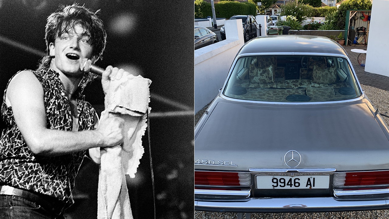 Bono's crazy cowhide-upholstered Mercedes-Benz up for auction