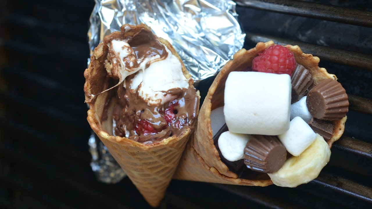 Campfire Cones are great way to celebrate National S'Mores Day