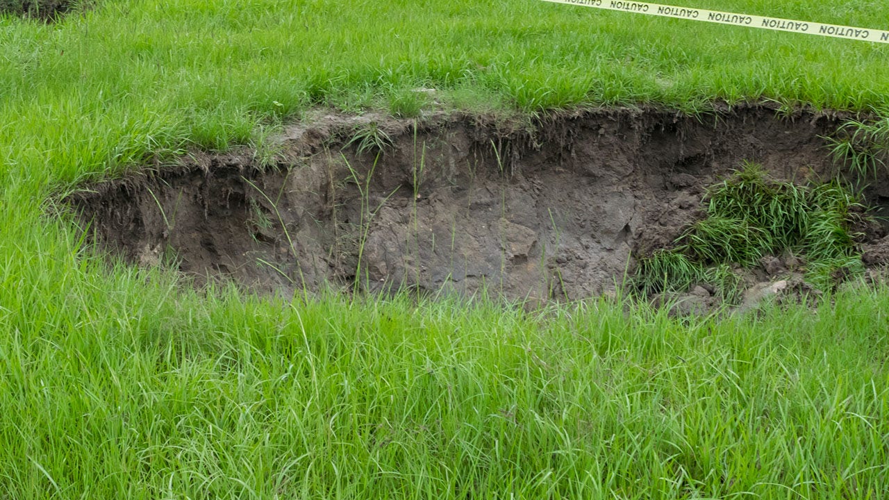 Massive hole forms in Florida family's backyard overnight