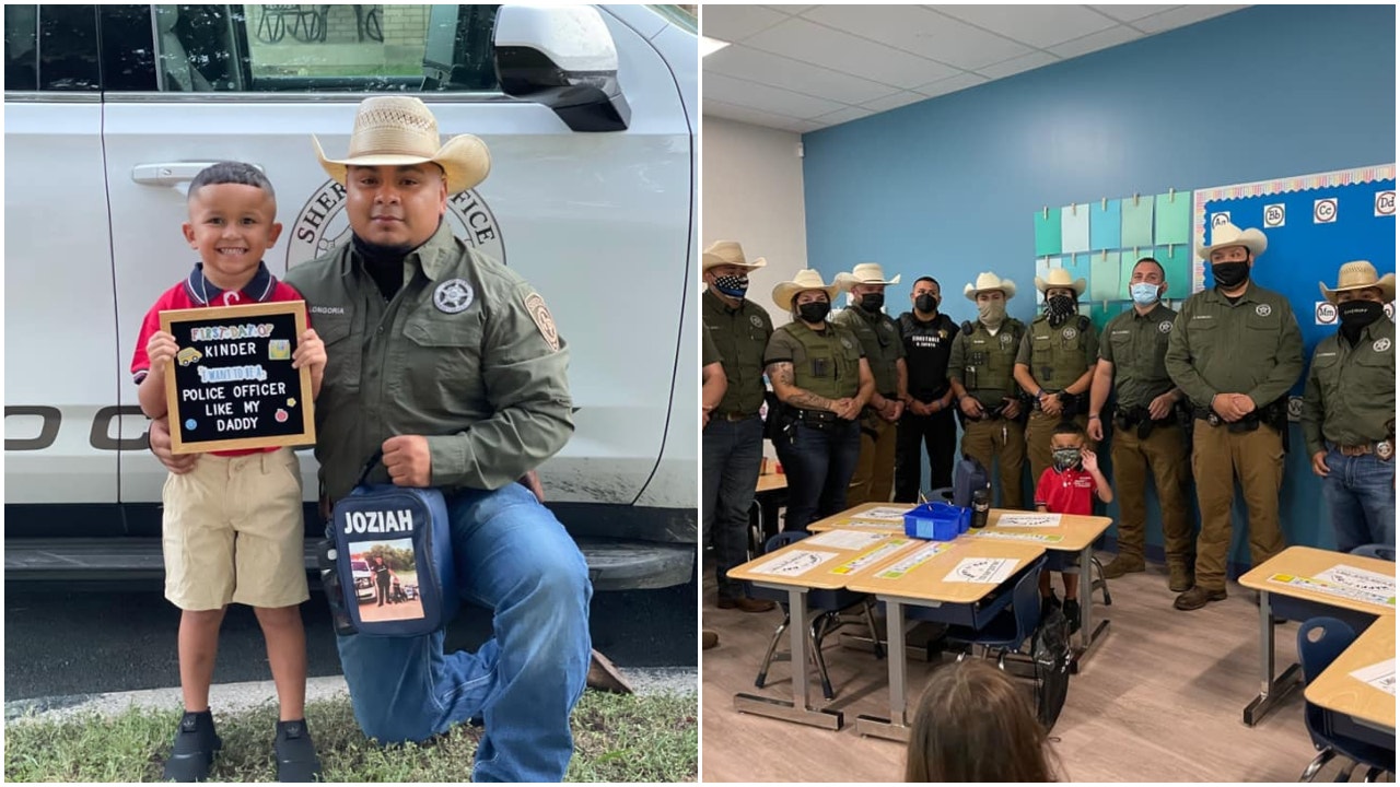 Fallen Texas deputy's son gets special escort on first day of kindergarten
