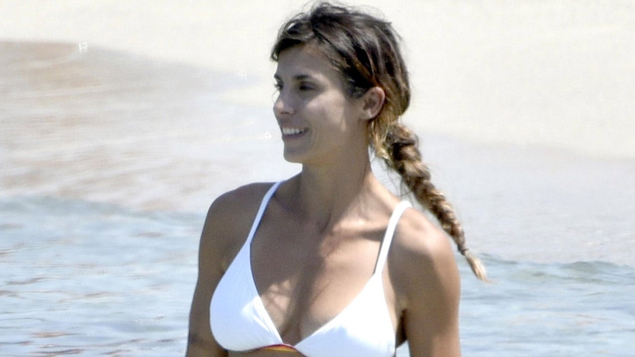 Elisabetta Canalis continues to bring the heat in another two piece during beach day