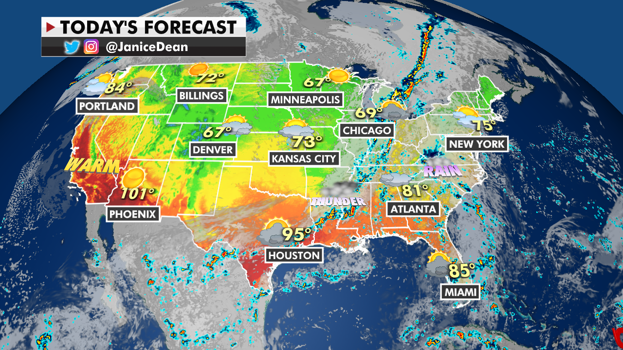 Rain, flooding potential across East as wind increases western wildfire threats