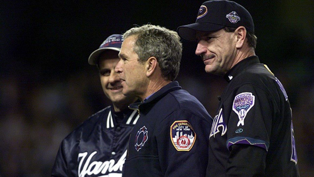 After 9/11, George W. Bush was called upon to throw the perfect pitch at  the 2001 World Series