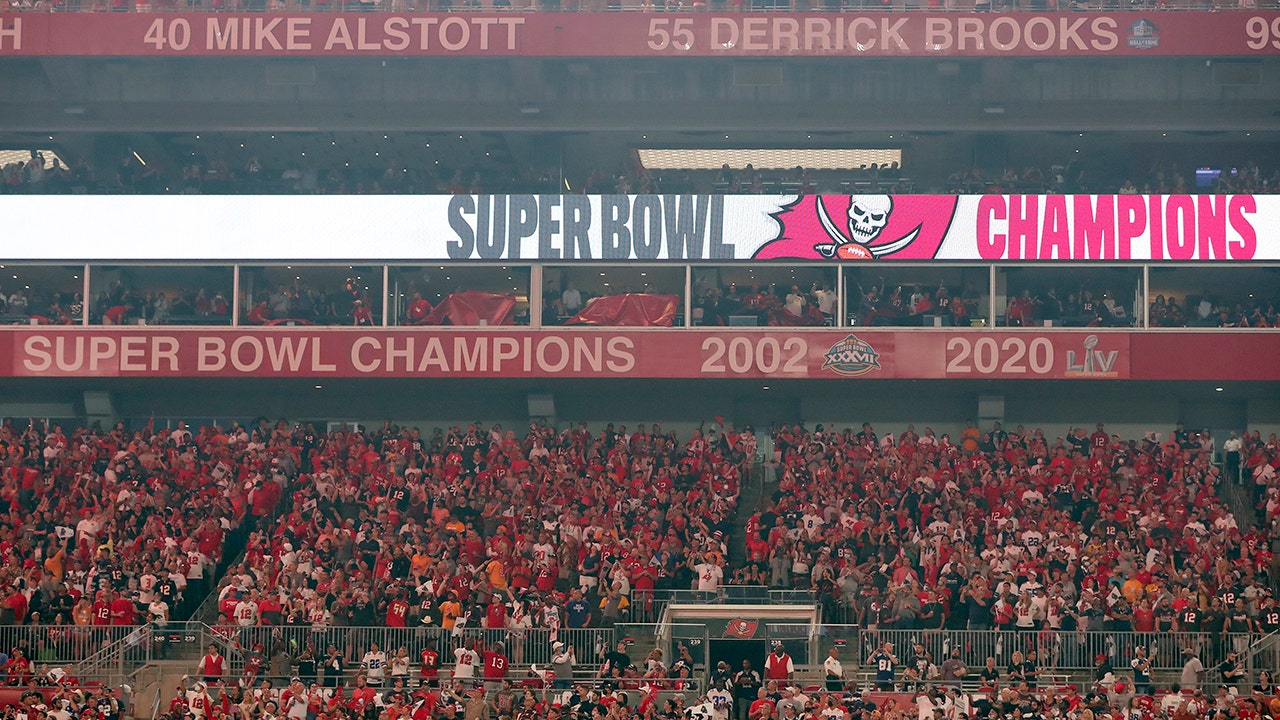 Buccaneers 2021 Super Bowl LV Champs Banner Flag