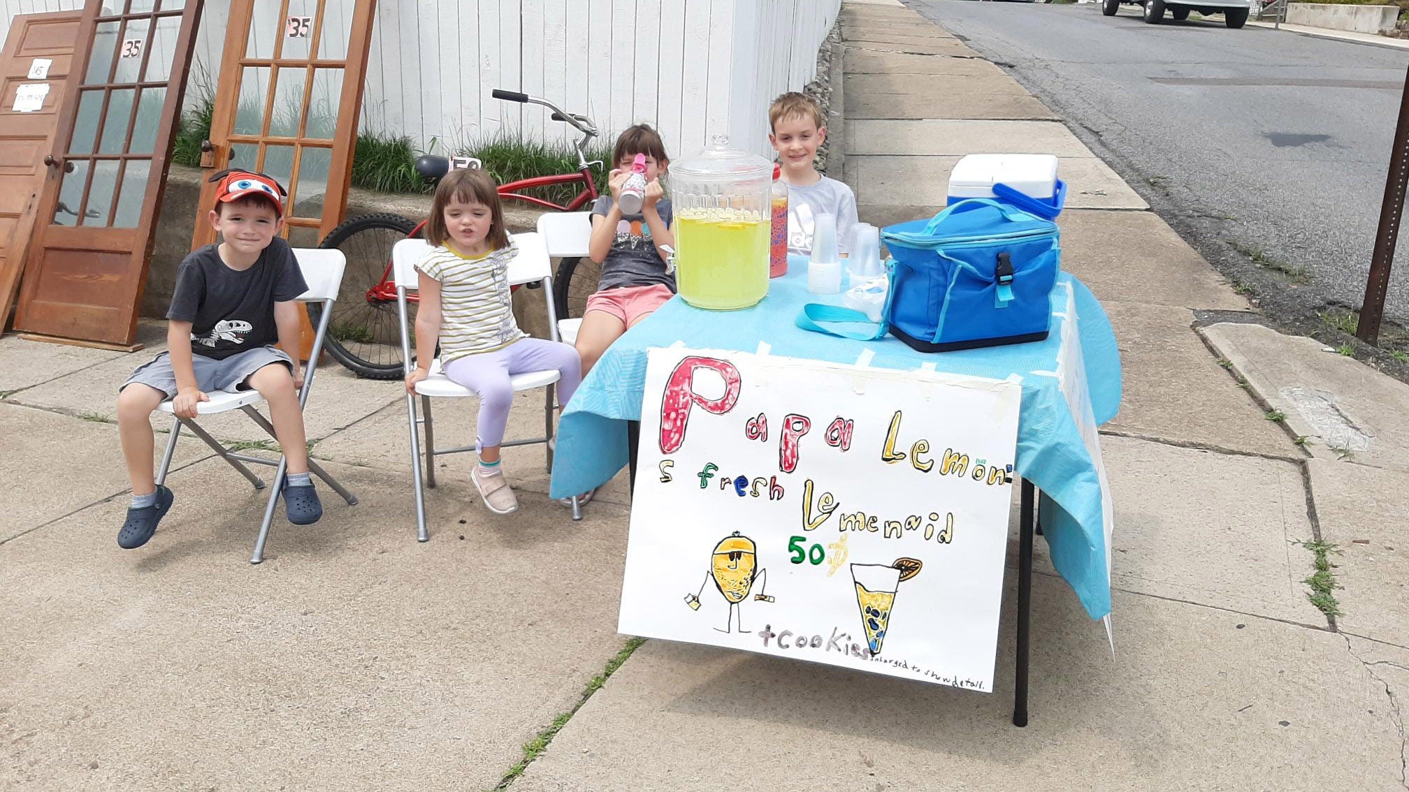8-year-old holds lemonade stand to raise money for a real-life fire truck for his community
