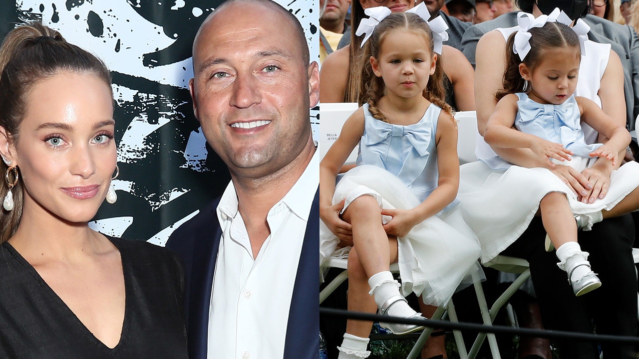 Hannah, la esposa de Derek Jeter, los niños hacen una rara aparición