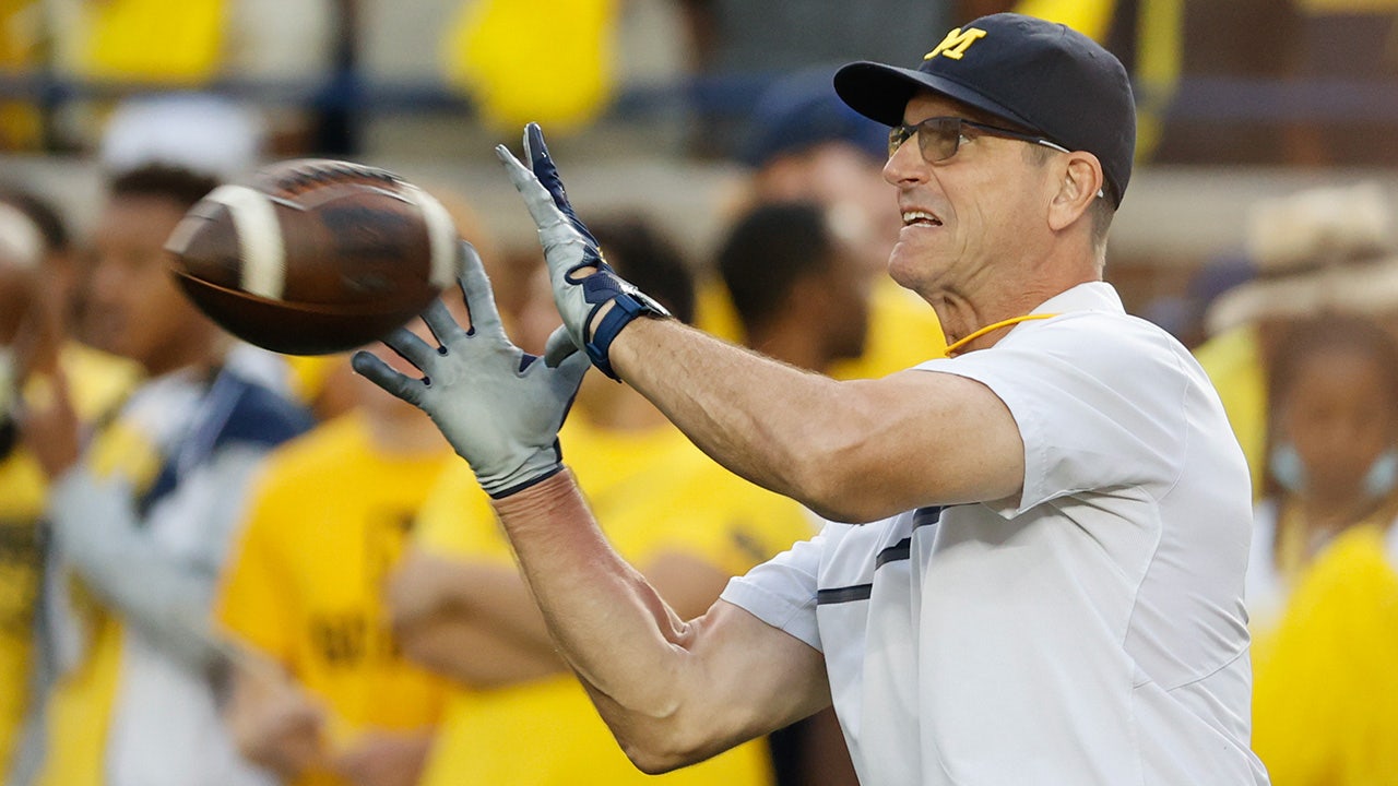 michigan s jim harbaugh not downplaying rutgers matchup they re playing good football fox news