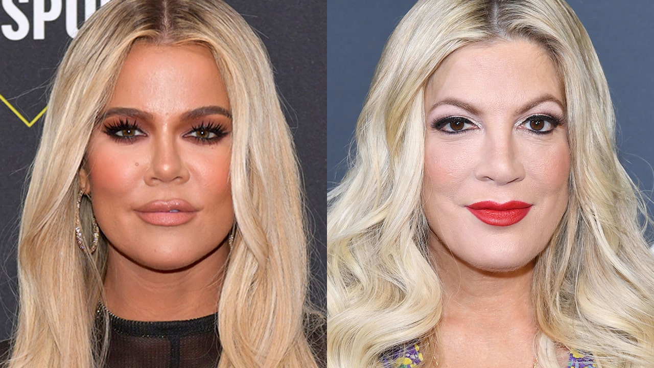 Tori Spelling denies plastic surgery rumors after claims she resembles Khloé Kardashian: It’s 'all contouring'