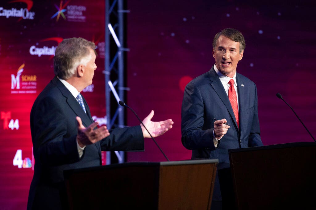 Trump not on stage but front and center in Virginia, New Jersey gubernatorial debates