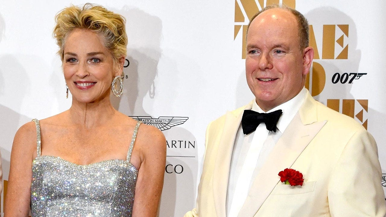 Sharon Stone turns heads with Prince Albert of Monaco at ‘No Time to Die’ film premiere