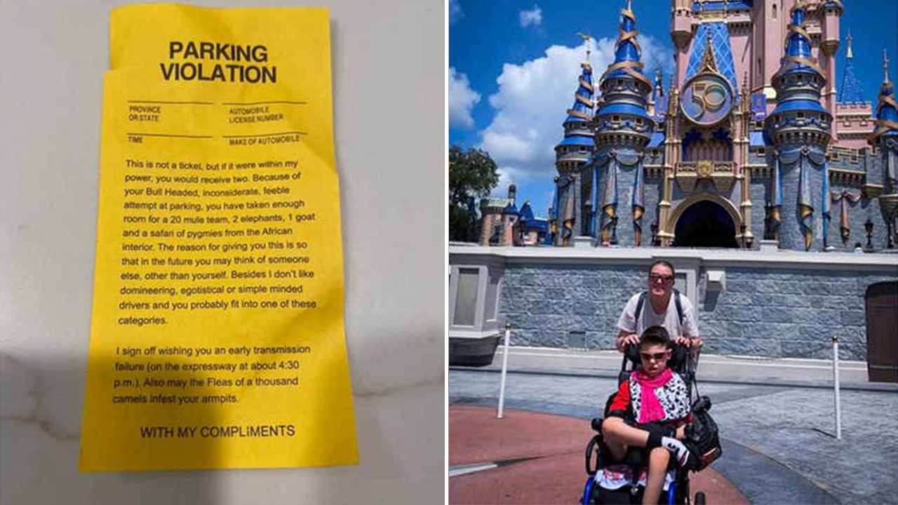 Family visiting Disney World receives harsh parking slip on their wheelchair-accessible van