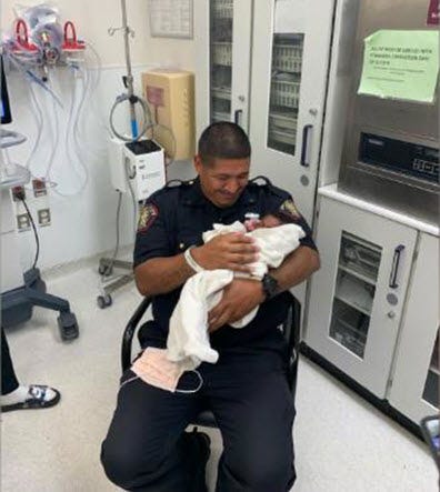 New Jersey police officer catches 1-month-old baby dropped off balcony