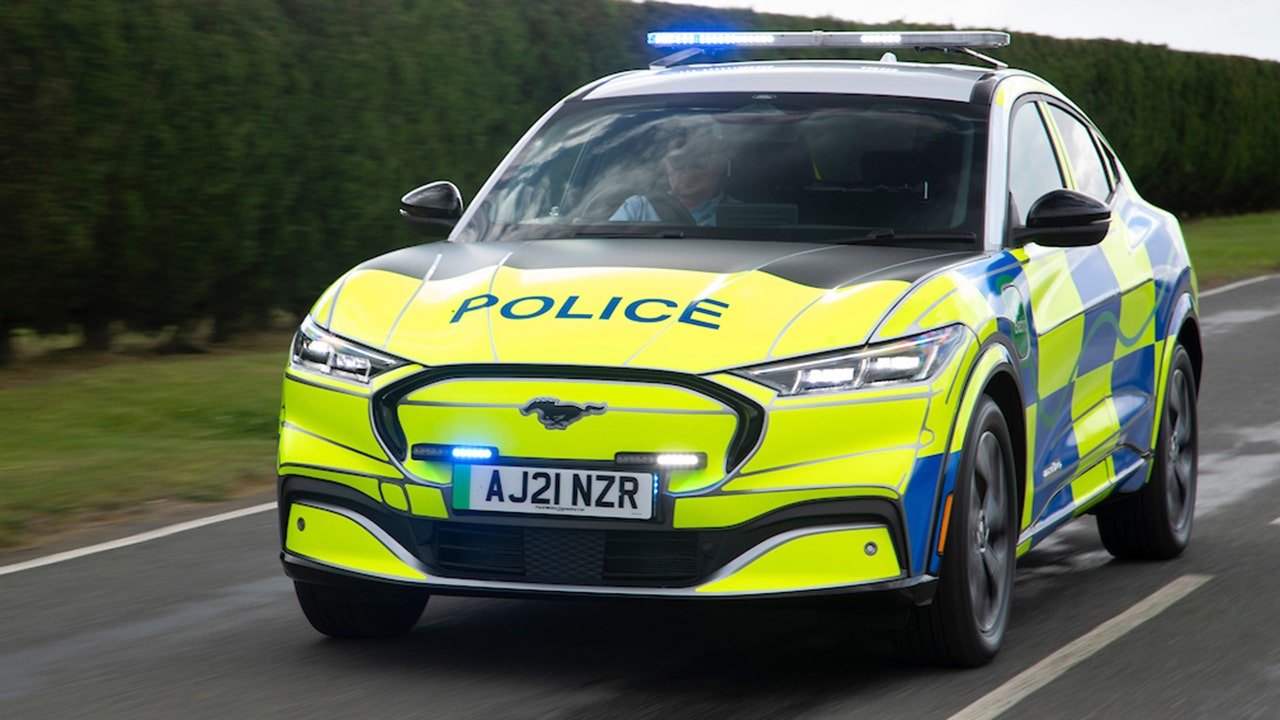 The electric Ford Mustang Mach-E has been recruited by British police