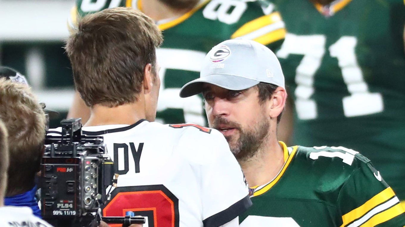 Tom Brady pokes fun at Packers' Aaron Rodgers touchdown celebration: 'He's  now a shareholder of the Bears'