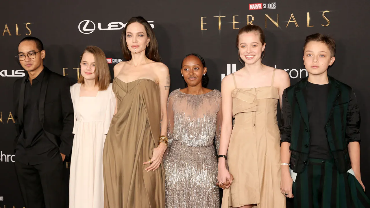 Angelina Jolie's kids are all grown up, wear her old dresses on 'Eternals' red carpet - Fox News