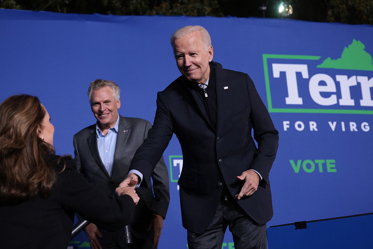 Biden briefly ‘stumbles’ during speech at McAuliffe rally, critics seize