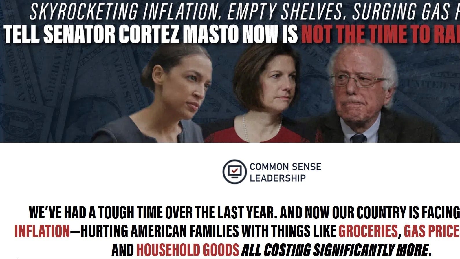 GOP aligned group spotlights 'skyrocketing inflation' to target potentially vulnerable Senate Democrats