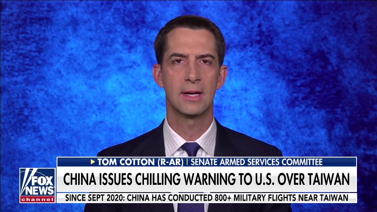 Sen. Cotton on chilling warning by China: Xi waging Cold War and 'Biden is losing'