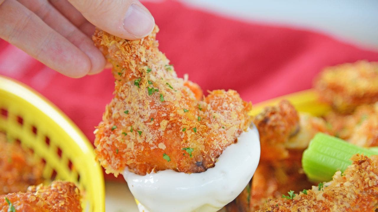 This crispy potato-crusted chicken wing recipe features a 'secret' ingredient