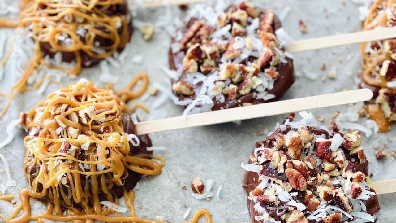 German Chocolate Caramel Apples for National Caramel Apple Day: Try the recipe