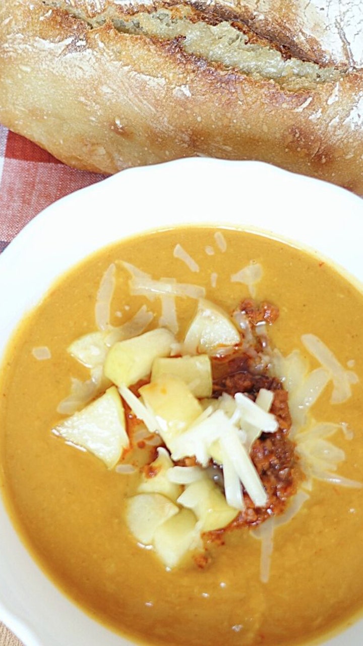 This spiced pumpkin and chorizo chili-soup hybrid from Healthfully Rooted Home founder Kyrie Luke, is a fragrant delight. (Kyrie Luke of Healthfully Rooted Home)