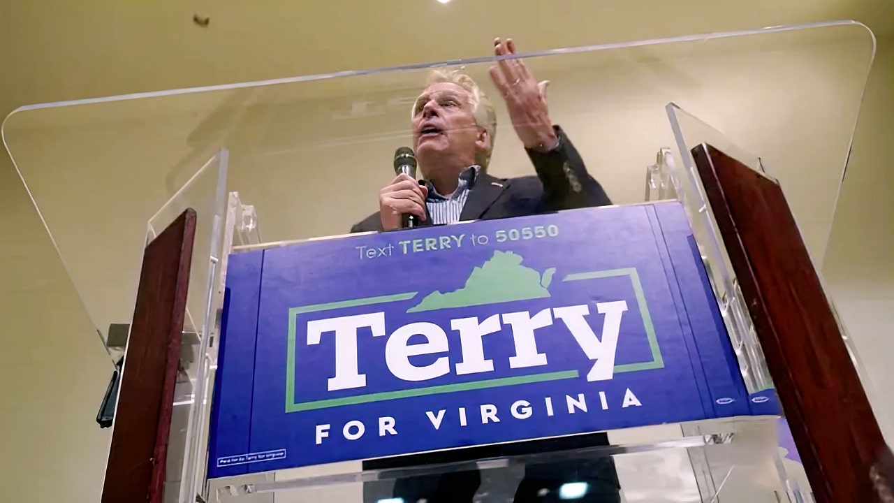 Small crowd greets McAuliffe at campaign stop as his GOP opponent Youngkin leads in polls