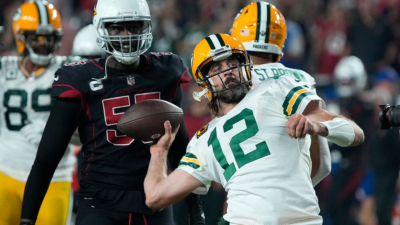 Aaron Rodgers and Erin Andrews NFC Playoffs on FOX 