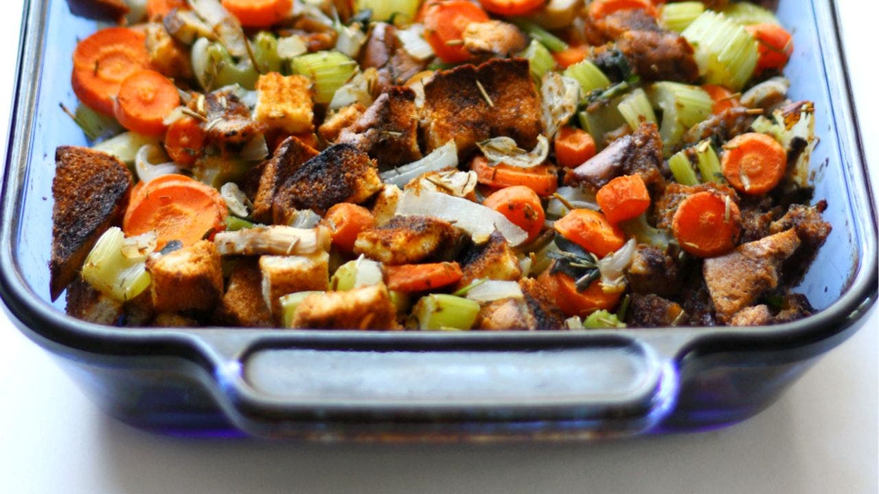 Easy mushroom stuffing to make for Thanksgiving dinner