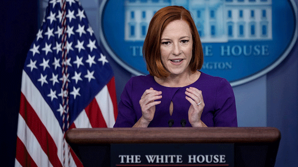 Jen Psaki speaks to media at White House daily briefing 