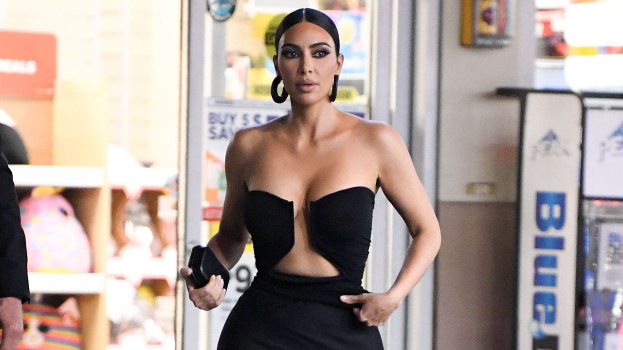 Kim Kardashian spotted in revealing dress at convenience store after Paris Hilton's wedding