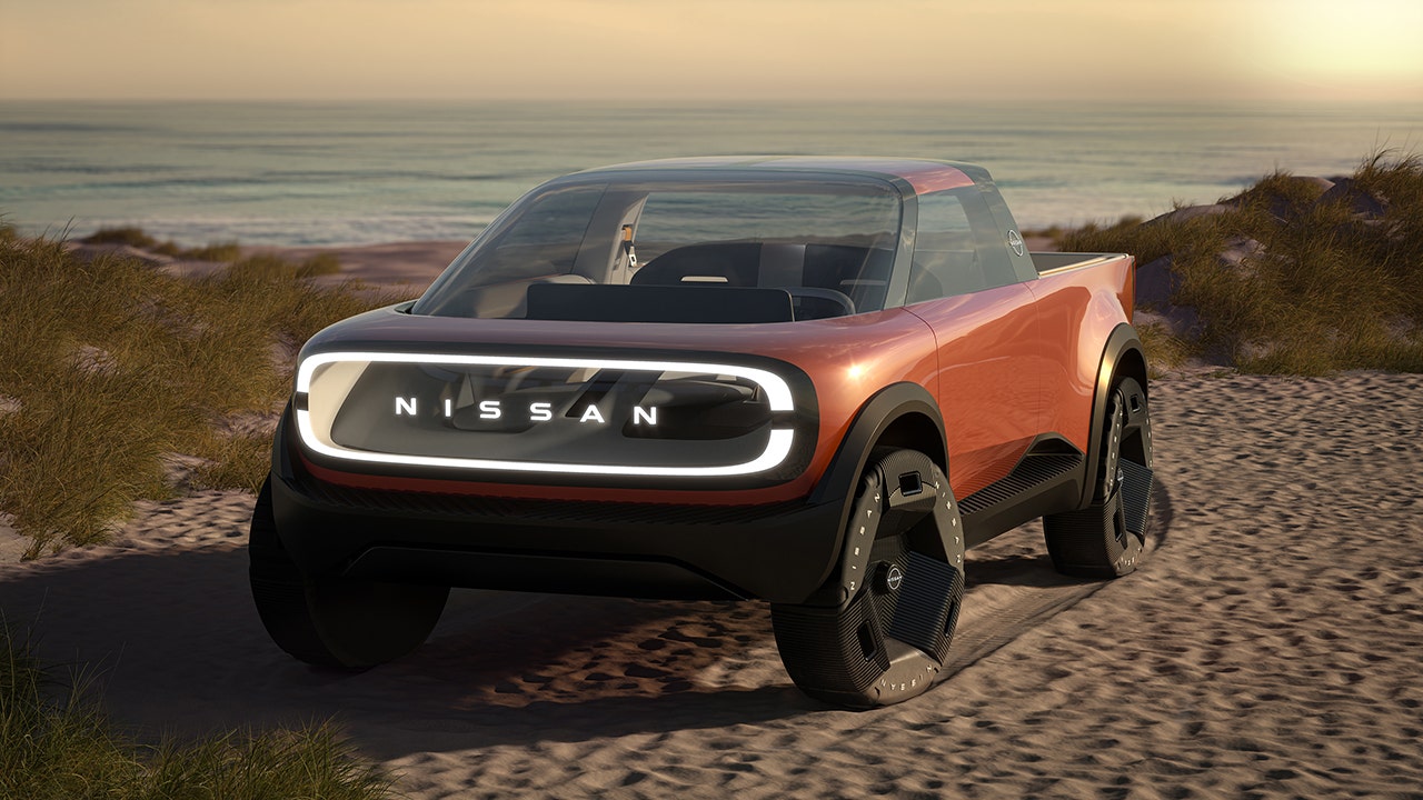 Nissan reveals electric pickup with transparent grille