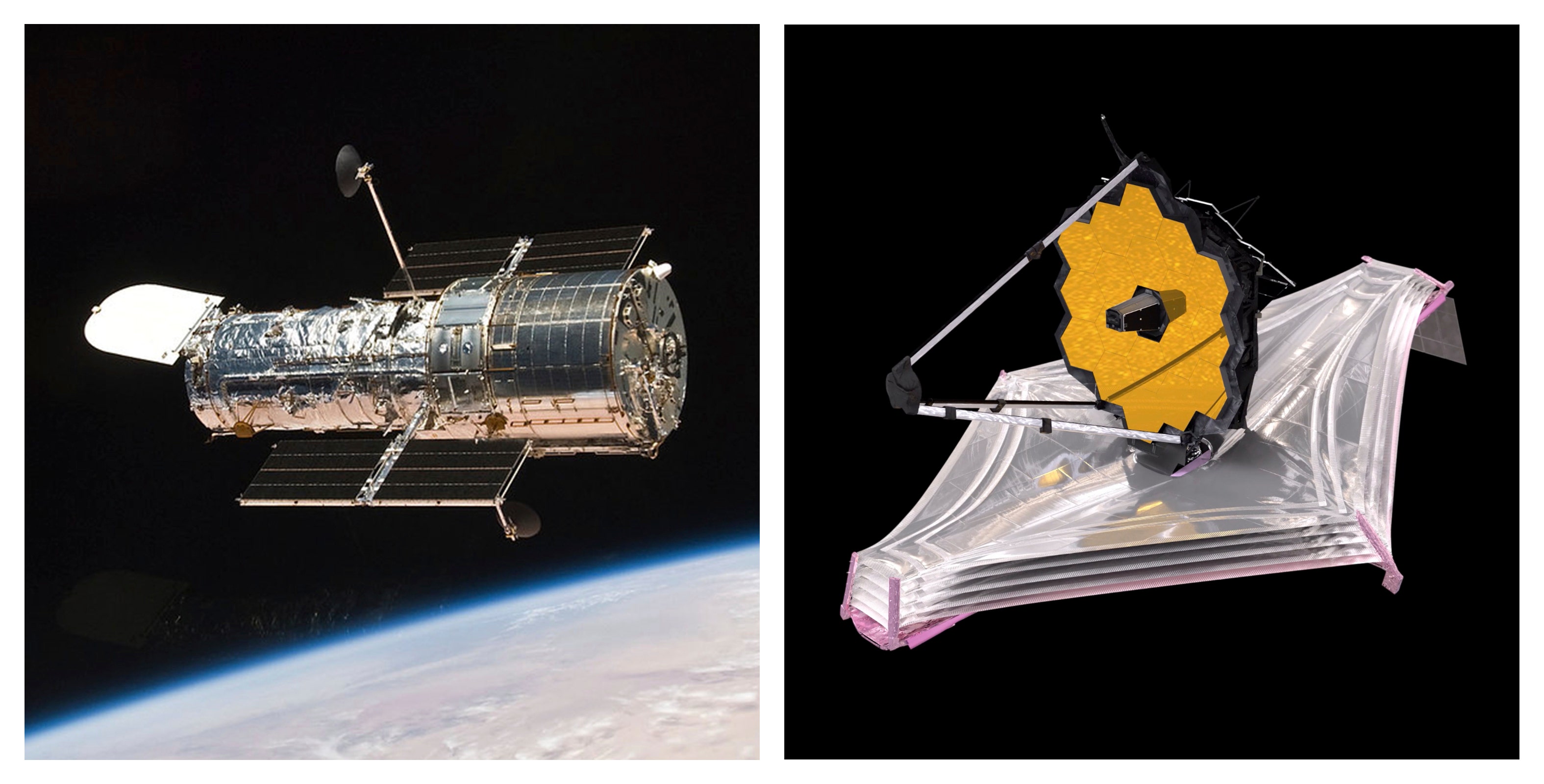 NASA James Webb telescope vs the Hubble Space Telescope