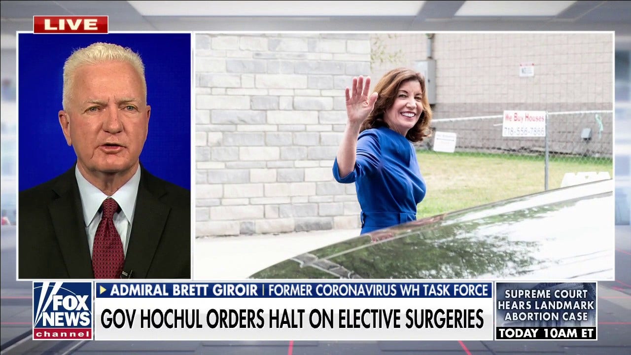 adm giroir there is no reason new york governor should halt elective surgeries fox news